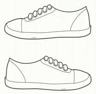 painted two white sneakers