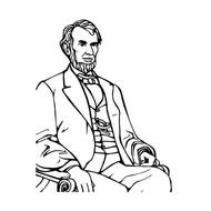 Abraham Lincoln Coloring Clip Art