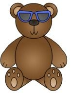 bear with sunglasses drawing