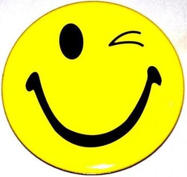 Smiley Winking Happy Face Clip Art