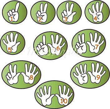 Number 1 Finger Clip Art