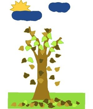 Tree With Falling Leaves Clip Art N3