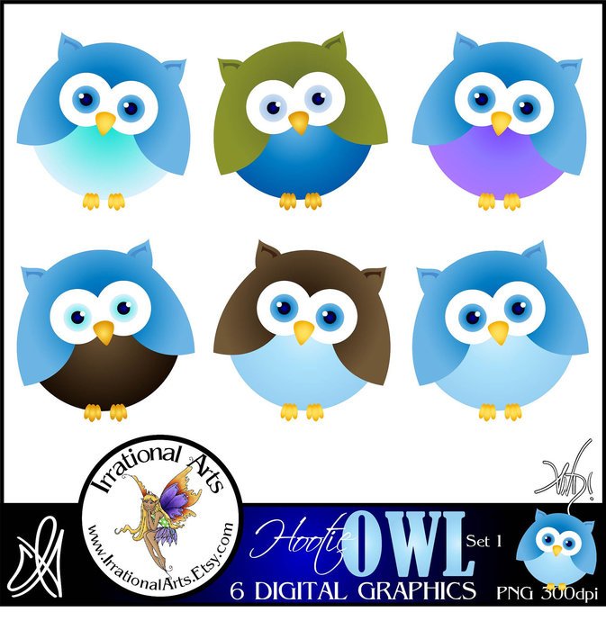 blue Owl Clip Art banner