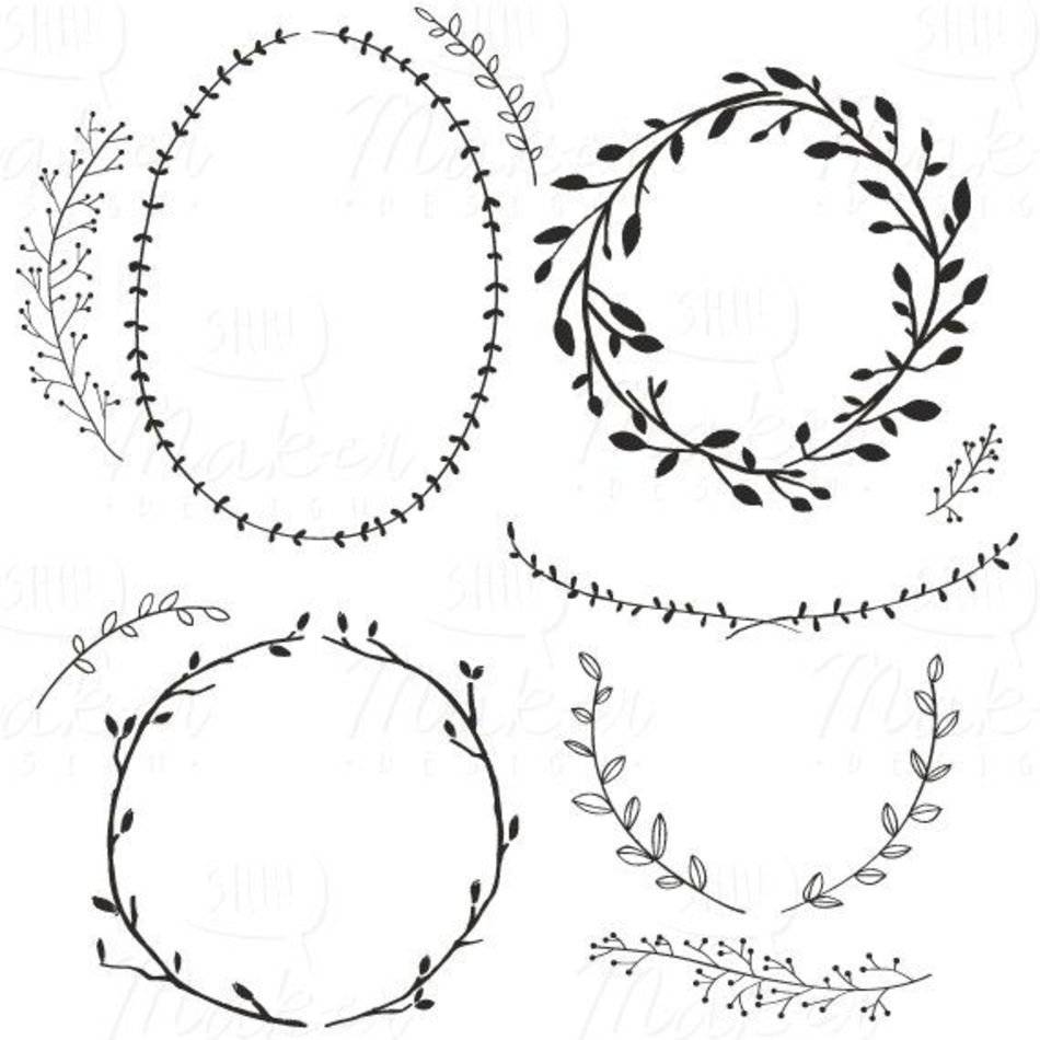 Wreaths amp Laurels Watercolor Clip Art Digital Von ShhMakerDesign