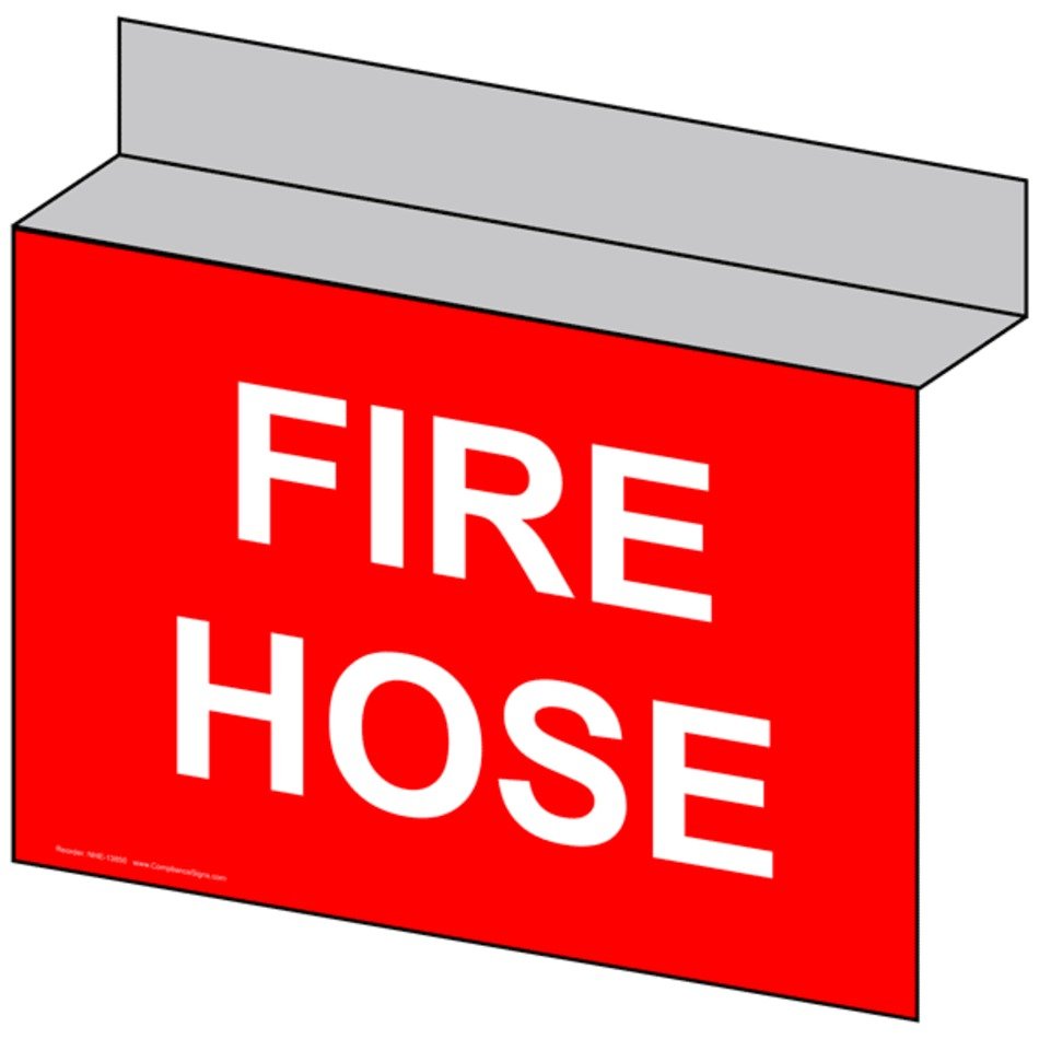 Fire Hose Sku Nhe 13850ceiling Aluminum All Sign 14x10 In