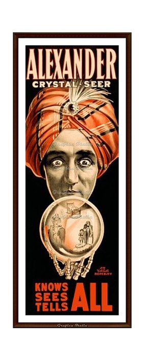 Alexander Crystal Seer, Vintage Magician Poster