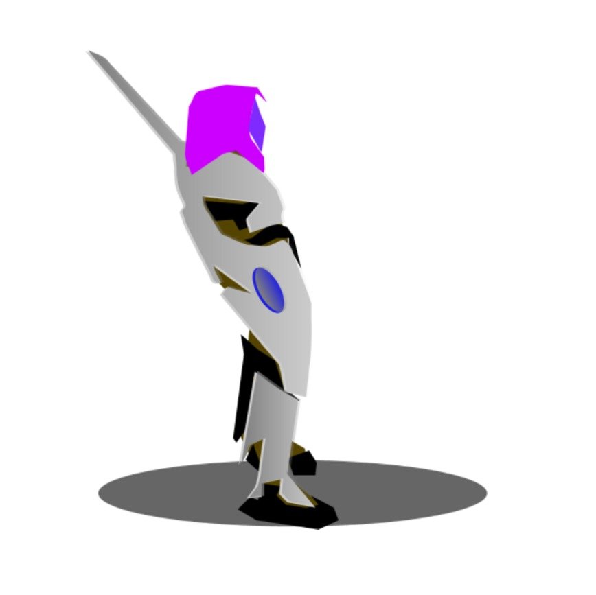 Footman Soldier 2 Vector Clip Art