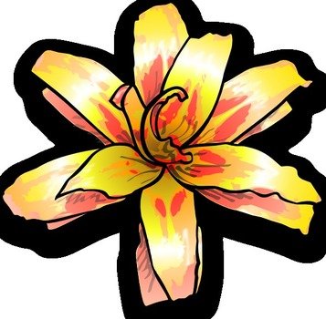 Yellow Flower Clip Art N21