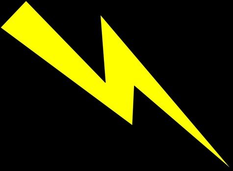 Yellow lighting on the black background clipart