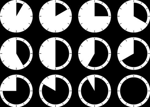 chart with clocks