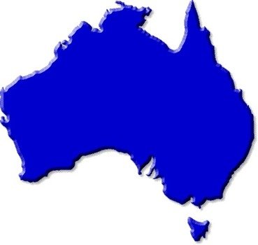 Australia Map Clip Art N8