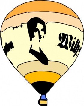Vintage Hot Air Balloon Clip Art N3