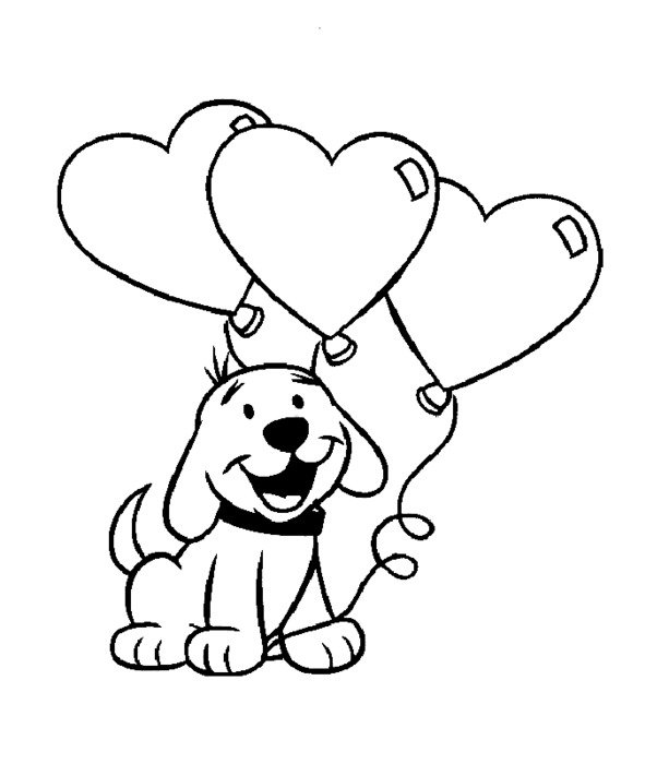 İllustration of Valentines Day dog