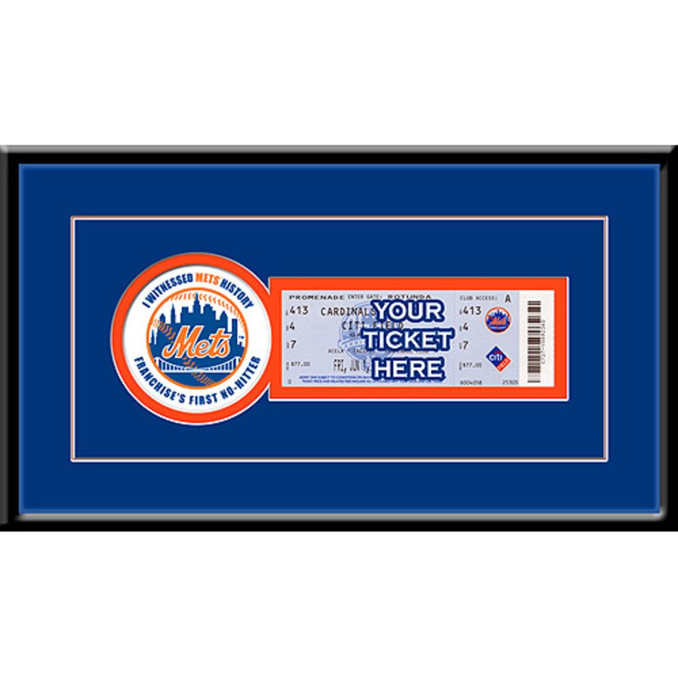 New York Mets Johan Santana No Hitter Single Ticket Frame I Witnessed