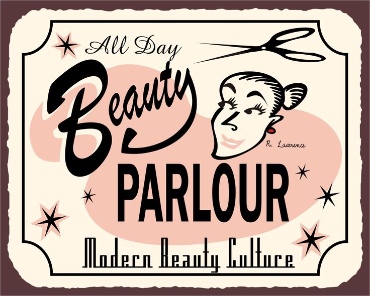 Vintage Beauty Salon Signs free image download