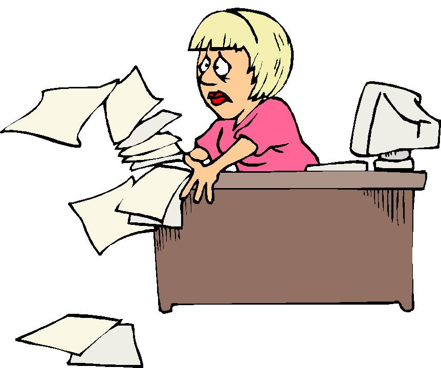 Stress at work as a picture for clipart free image download