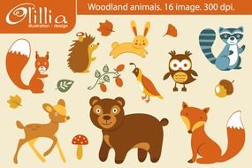 Woodland Forest Animals drawing