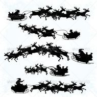 Santa Sleigh Silhouette
