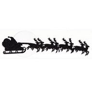 Santa Sleigh Silhouette N2