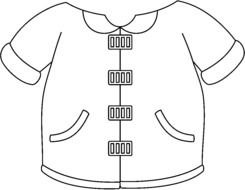 Coat Clip Art Black And White drawing
