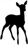 Clipart of Deer Silhouette
