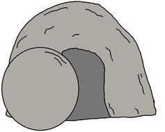 Cartoon Jesus Tomb clipart