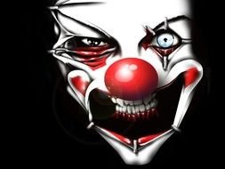 Scary Clown face drawing