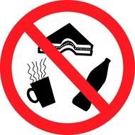 No Food Or Drink Allowed Sign N2