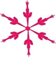 Pink Snowflake Clip Art N2