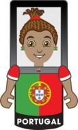 Clipart of the Portugal Computer Kid