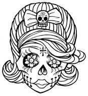 Sugar Skull Girl Coloring Pages