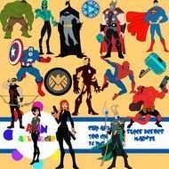 Birthday Clipart Super Heroes Marvel Thor