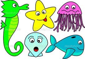 Cute Cartoon Sea Creatures N2