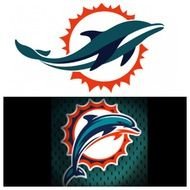 Miami two Dolphins Logo drawing