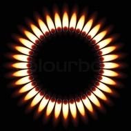 Stock Vector Gas Flame drawing