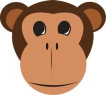 Monkey Face Clip Art drawing