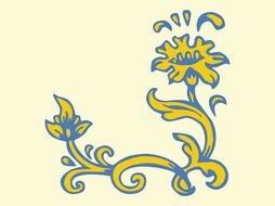 yellow flower on a pink background