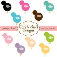 clipart of the colorful Baby Birds