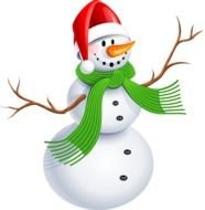 Snowman With Scarf Clip Art