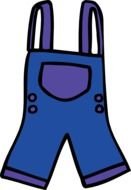 blue kidâs pants, Clothes, Clip Art