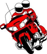 Clip art of Motorcycle Rider