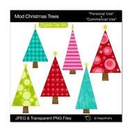 Modern Christmas Tree Clipart