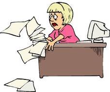 stress at work as a picture for clipart