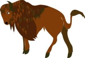 illustration of a bison