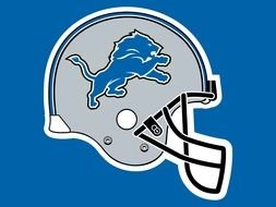 Detroit Lions as a logo on a helmet