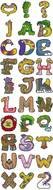 clipart of the Jungle Alphabet Letters