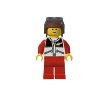 Red LEGO man drawing