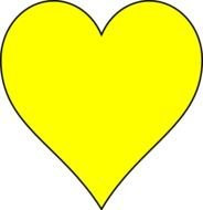 Yellow Heart Clip Art N11