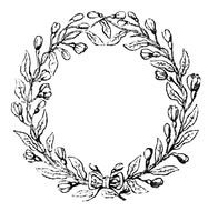 vintage wreath like graphics