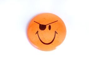 isolated orange smiley